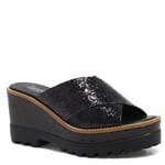 Sandália Plataforma Zariff Shoes Glitter Preto