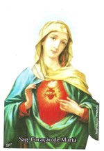 Santinhos de Oração Sagrado Coração de Maria | SJO Artigos Religiosos