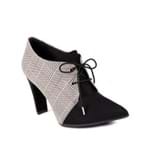 Sapato de Salto Feminino Piccadilly Preto/xadrez 35