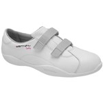 Sapato de Segurança Feminino em Couro Estival Lady Class com Fechamento em Velcro Neat - Branco