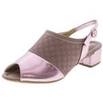 Sapato Feminino Chanel Salto Baixo Rosa Piccadilly - 166013