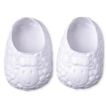 Sapato para Boneca – Modelo Pantufa 5cm – Little Mommy – Branco - Laço de Fita