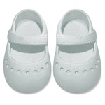 Sapato para Boneca – Modelo Sapatilha 7cm – Adora Doll - Branco – Laço de Fita