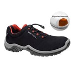 Sapato Segurança Preto/vermelho Bico de Composite Estival En10023s2 Ca 33.944
