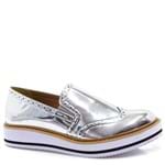Sapato Zariff Shoes Oxford Metalizado Vazado Prata