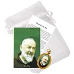 Saquinho com Medalha de Padre Pio | SJO Artigos Religiosos