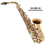 Saxofone Alto Eagle Mib com Case SA500 LN Laqueado Niquelado