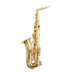Saxofone Sax Alto Dolphin Eb Mib Laqueado Dourado