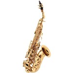 Saxofone Soprano Curvo com Case Sp508 L Eagle Laqueado