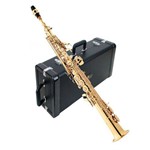 Saxofone Soprano Eagle Sp502 Laqueado em Sib C/ Estojo Luxo