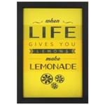 Sayings - Lemonade Quadro 23 Cm X 33 Cm Preto/amarelo
