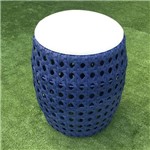 Seat Garden Azul - Tecido Náutico Bege Relevo - Decora na Net