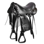 Sela para Cavalo Australiana Preta Assento 16'' Tradicional - Bronc-Steel 18640