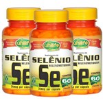Selênio Quelato Selenometionina 60 Cápsulas de 500mg Kit com 3