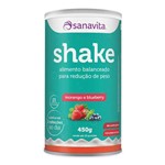 Shake Protein - Sanavita - Morango com Blueberry - 450g