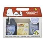 Shampoo + Condicionador Snoopy Aloe Vera e Calêndula com 200ml Cada + Sabonete Aloe Vera e Camomila em Barra com 90g