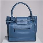 Shopping Bag Couro Azul - U