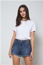 Short Jeans Clarice Lavagem Cotonete Jeans - 34