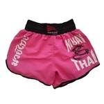 Short Muay Thai Feminino Rosa Pink