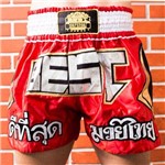 Shorts de Muay Thai Best Defense Vermelho