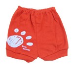 Shorts Estampado de Cachorro Vermelho