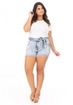 Shorts Feminino Clochard com Cinto Plus Size