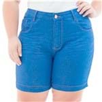Shorts Feminino Jeans Missy Médio com Lycra Plus Size
