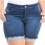 Shorts Jeans Feminino Cintura Alta Plus Size