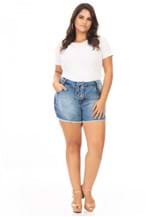 Shorts Jeans Feminino Lace Up Plus Size
