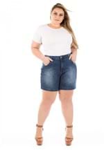 Shorts Jeans Feminino Médio com Elastano Winter Plus Size
