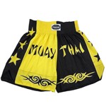 Shorts Muay Thai Fheras - Bicolor PT/AM