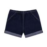 Shorts para Bebe Cotton Blue Denim - Pingo Lelê