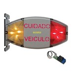 Sinaleira Audio Visual com Módulo Relê para Saída de Garagem Cuidado Veículo