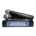 Sistema Microfone Vocal Duplo Sem Fio Vhf Kdsw 312m - Kadosh