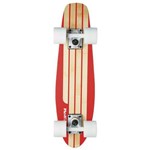 Skate Cruiser Red Nose Bamboo ABEC-7 Rodas Brancas