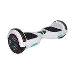 Skate Elétrico Hoverboard 6,5" Branco com LED e Bluetooth FS3400 - Foston
