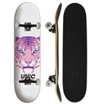 Skate Iniciante Completo Unic Skateboard - Tigre Rosa