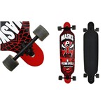 Skate Longboard Mascara Vermelha Abec 7