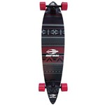 Skate Longboard Mormaii Breeze Étnico ABEC-7 Preto e Vermelho