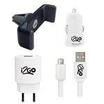Smart Kit Android e Outros I2Go de Carregamento Veicular Suporte Cabo USB Branco