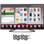 Smart TV Cinema 3D LED 55" Full HD LG 55LA6200 com Conversor Digital, Wi-Fi, Entradas HDMI e USB e 4 Óculos 3D