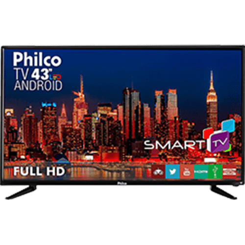 Smart TV LED 43" Philco PH43N91DSGWA Full HD com Conversor Digital 2 HDMI 2 USB Função DNR