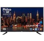 Smart TV LED 32" Philco PTV32E20DSGWA HD com Conversor Digital 2 HDMI 1 USB Wi-Fi Midiacast 60Hz - Preta