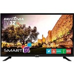 Smart TV LED 32" Britânia BTV32G51SN HD com Conversor Digital 2 HDMI 1 USB Wi-Fi Áudio Dolby - Preta