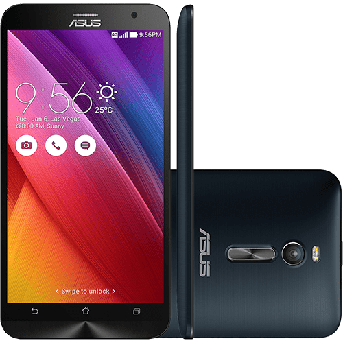 Smartphone Asus Zenfone 2 Dual Chip Desbloqueado Android 5.0 Lollipop Tela 5.5" 16GB 4G Wi-Fi Câmera 13MP - Preto