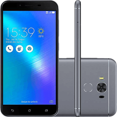 Smartphone Asus Zenfone 3 Max Dual Chip Android Tela 5.5" Qualcomm Snapdragon 32GB 4G Wi-Fi Câmera 16 MP - Cinza Titânio