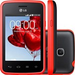 Smartphone LG D125F L30 Dual Chip Android Tela 3.2 4GB 3G Wi-Fi 2MP Preto e Vermelho