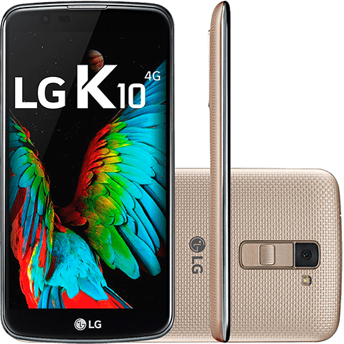 Smartphone LG K10 Dual Chip Desbloqueado Tim Android 6.0 Tela 5.3" 16GB 4G Câmera de 13MP - Dourado