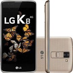 Smartphone Lg K8 8gb Tela 5 Polegadas Câmera 16mp 4g K350z Cartão de Memória 16gb Dourado