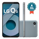 Smartphone LG Q6 32GB 4G Tela 5.5" Câmera 13MP Platinum + Cartão SD 16GB